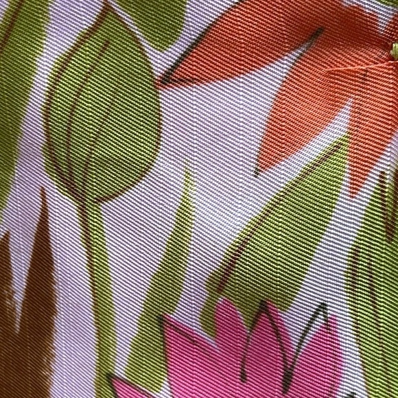 VINTAGE 70’s Alex Coleman California Top Pink Orange Green Blouse Size S/M - Picture 8 of 12